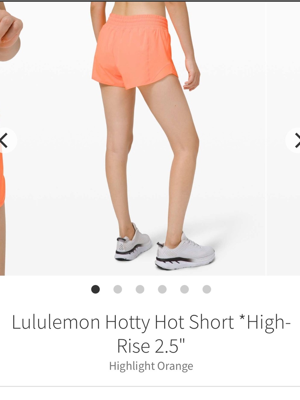 lululemon athletica Hotty Hot High-Rise Shorts - Highlight Orange
